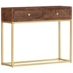 Nouveau table dappoint - bmd - armoire console table console 90 x 30 x 75 cm - bois de manguier massif ...