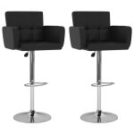 Nouveau tabourets de bar lot de 2 noir similicuir?chaise haute durable50 x 46 x 115 cm belle c29093666 ...