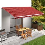 Nouveau tissu pour store banne - bmd - toile dauvent orange et marron 600x300 cm deco - v5100177