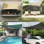 Nouveau toile d?ombrage anti - uv - bmd - voile de parasol tissu oxford rectangulaire 4x6 m anthracite ...