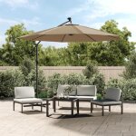 Nouveau toile de rechange anti - uv - bmd - tissu de remplacement pour parasol déporté taupe 300 cm deco ... Nouveau toile de rechange anti - uv - bmd - tissu de remplacement pour parasol déporté taupe 300 cm deco ...