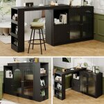 Nouvelle table de bar pivotante 360 premium sense (corps principal 120 x 40 x 97 cm) armoire de salle ...