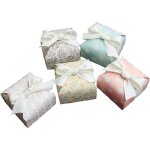 Novago - lot de 20 mini petites boites  rayure bleu pour cadeau / bijoux / bonbons / drages en carton ...