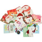 Novago - lot de 20 mini petites cartes de no�l pliable d�coration noelcarte de voeux no�l / noel / christmas ...