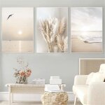 Nsjed lot de 3 affiches murales élégantes pour salon chambre décor photo coucher de soleil plage sans ... Nsjed lot de 3 affiches murales élégantes pour salon chambre décor photo coucher de soleil plage sans ...