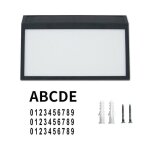 Plaque de num�ro de maison - gigicial - solaire - led �tanche - 28x183 cm - 1200 mah