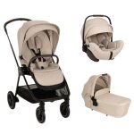 Nuna - poussette trio triv next + sige auto arra flex + nacelle lytl biscotti