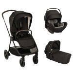 Nuna - poussette trio triv next + si�ge auto arra flex + nacelle lytl caviar