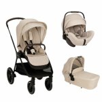 Nuna - poussette trio triv lx + si�ge auto arra flex + nacelle lytl biscotti