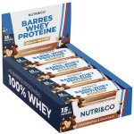 Barres protines whey - 15g de protines - musculation - sans huile de palme ? got cacahutes & chocolat ...