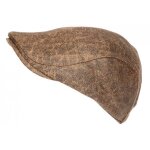 - nyls cration - beret casquette cuir beige suedine tendance ajustable kylro - beige