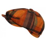 - nyls création - beret casquette gavroche orange et grise en laine charly - orange - nyls création - beret casquette gavroche orange et grise en laine charly - orange