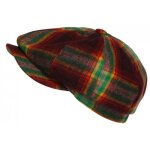- nyls cration - beret casquette gavroche rouge et verte en laine charly - rouge