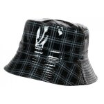 - nyls création - bob chapeau de pluie noir et gris à carreaux original skothy - noir - nyls création - bob chapeau de pluie noir et gris à carreaux original skothy - noir