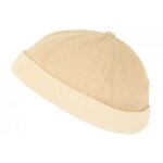 - nyls cration - bonnet docker beige en coton homme et femme mode hodok - beige