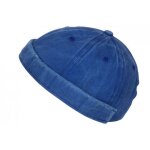 - nyls cr�ation - bonnet docker bleu denim en coton style miki marin kyroak - bleu