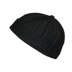 - nyls cration - bonnet docker noir denim jean coton look miki marin keroet - noir