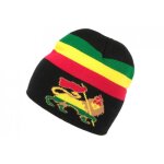- nyls cration - bonnet rasta lion fashion vert jaune rouge - noir