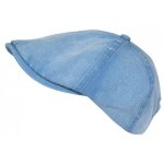 - nyls cr�ation - casquette gavroche bleu ciel coton beret denim r�tro gavlyk taille reglable - bleu