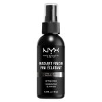 Spray fixateur - nyx professional makeup - radiant - fond de teint - microperles dores - effet brillant ...