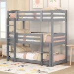 O. ye lit superpos� 3 places 90 * 200 cm lit mezzanine design haute cl�ture lit enfant avec sommier � ...