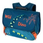 Cartable scolaire - oberthur - cartable garon 38cm wild dino - cp ce1 ce2 - bleu