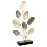 Objet dco feuilles mtal dor h53cm - atmosphera createur dinterieur