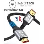C�ble hdmi 2. 1 ? 8k@60hz ? 4k@120hz ? uhd ? hdr ? earc ? 48gb / s 1m