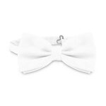 Ociodual noeud papillon lgant pour homme en blanc design unicolor avec fermeture