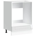 (promotion octo)meuble bas de rangement cuisine - armoire  four porto blanc brillant bois dingnierie ...