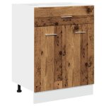 (promotion octo)meuble bas de rangement cuisine - armoire  tiroirs lyon bois ancien 60 x 46 x 815 cm ...