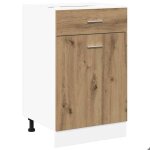 (promotion octo)meuble bas de rangement cuisine - armoire  tiroirs lyon chne artisanal 50 x 46 x 815 ...