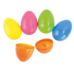 Oeuf en plastique d�co de p�ques color� 8cm 5 pi�ces