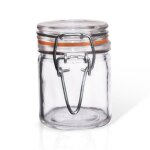 Bocal en verre � fermeture herm�tique - orion - 50 ml - 45 x 45 x 6 cm - fermeture � clip - joint en ...