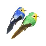 Oiseaux d�coratifs - multicolore - 2 pi�ces - 8 x 27 x 3 cm - d�coration de f�te - int�rieur
