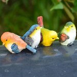 Oiseau en r�sine 4 figurines doiseaux de jardin figurines danimaux en r�sine d�coration de jardin de ...