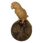 Oiseau r�sine belli h. 19cm dor� - atmosphera createur dinterieur