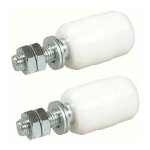 Olive de guidage nylon pour porte coulissante lot de 2 fixation avec tige filete application portail ...