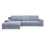 Olivia - canap dangle convertible avec coffre tissu gris - configuration fixe