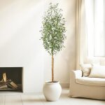 Olivier artificiel - 210cm olivier plante artificielle dcoration dolivier pour la maison salon chambre ...