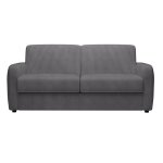 Olivier - canapé 3 places convertible rapido en velours côtelé anthracite matelas memory 14 cm Olivier - canapé 3 places convertible rapido en velours côtelé anthracite matelas memory 14 cm