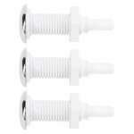 Omabeta 3pcs buse � air de baignoire pvc 30mm droit spa buse � bulles dair remplacement pour bains � ...