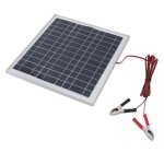 Omabeta panneau solaire 50w monocristallin portable avec câble et pinces batterie rouge et noire Omabeta panneau solaire 50w monocristallin portable avec câble et pinces batterie rouge et noire