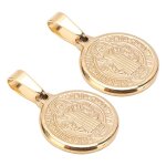 Omabeta pendentif saint beno�t en acier inoxydable 2pcs pendentif saint beno�t �l�gant pendentif en relief ...