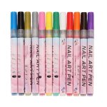 Omabeta stylos � dessin pour nail art stylos � vernis � ongles 3d pointe de 0. 5mm couleurs vives faciles ...