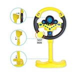 Omabeta volant de direction jouet pour enfants avec son et musique - simulation vehicule