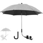 Ombrelle universelle pour poussette et landau anti uv 50 diamtre 85cm avec une poigne parapluie - gris ...