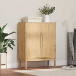 (on sale)armoire vaisselier - buffet pour salon / bureau - cire marron 70 x 30 x 705 cm bois de pin massif ...