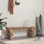 ?on sale)banc banquette dentr�e - banc naturel 115 x 30 x 34 cm bois de teck massif @fr3295353