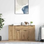 (on sale)buffet bahaut / enfilade - cabinet lat�ral - avec tiroir 3 pcs ch�ne artisanal bois ding�nierie ...